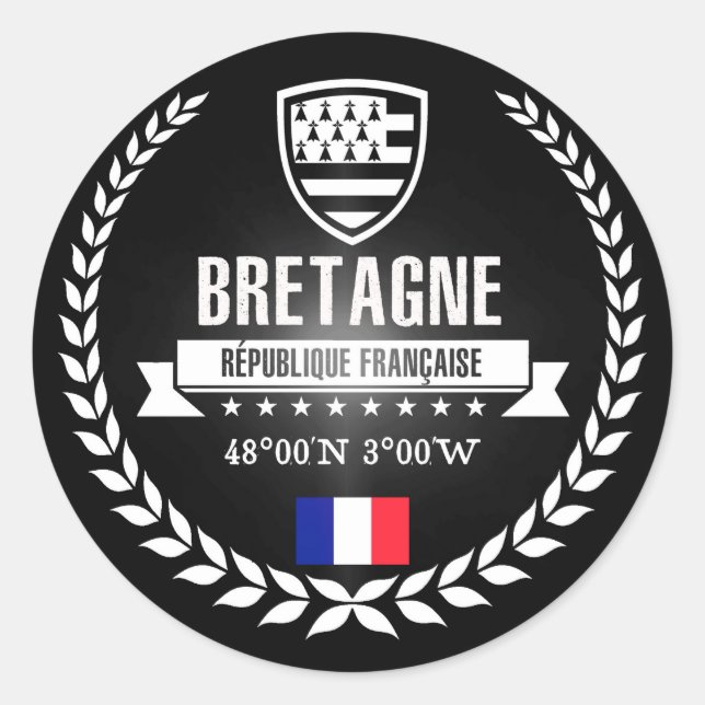 Sticker Rond Bretagne (Devant)