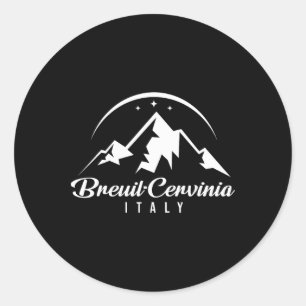 Sticker Rond Breuil-cervinia Italie Station de ski Ski Snowboar