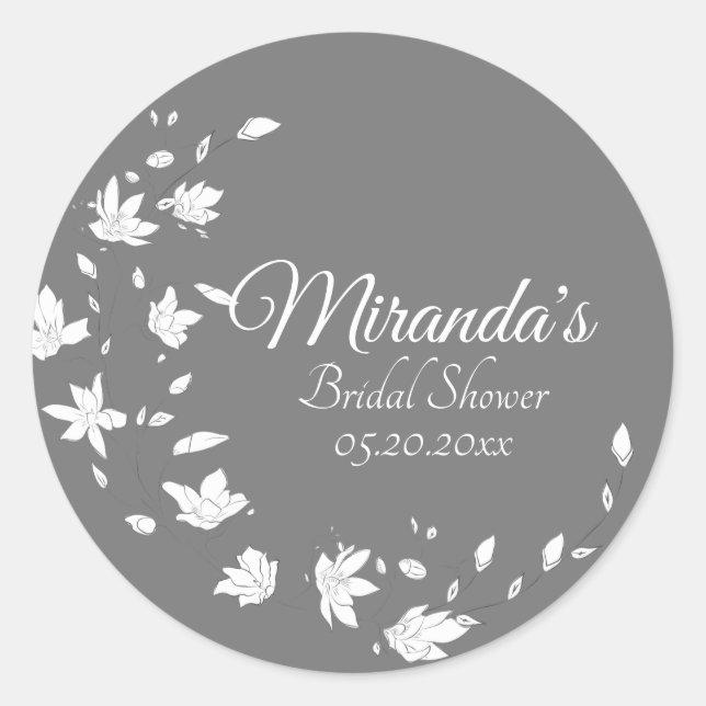Sticker Rond Bridal Shower (Devant)