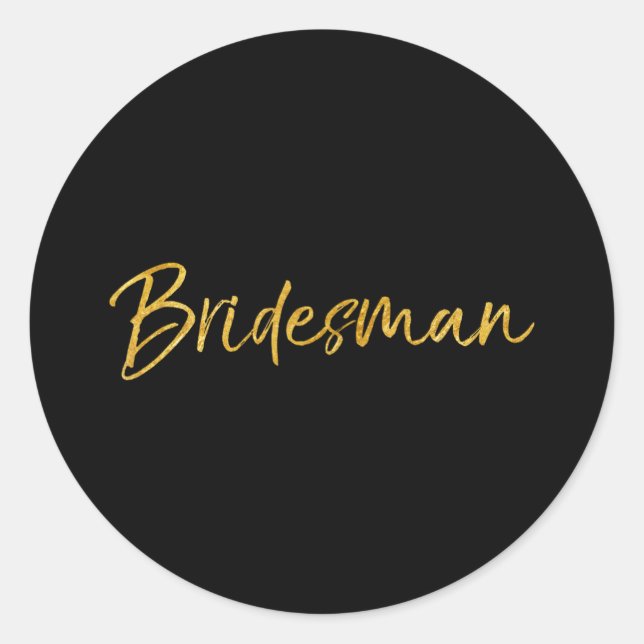 Sticker Rond Bride &amp ; Mariage de salle Design Studio Mens N (Devant)