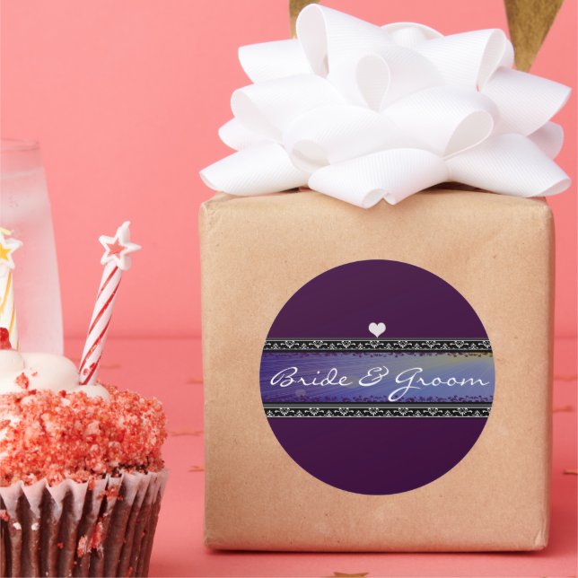 Sticker Rond Bride et chambre Sun Rays Vellum et frontières (Fête)