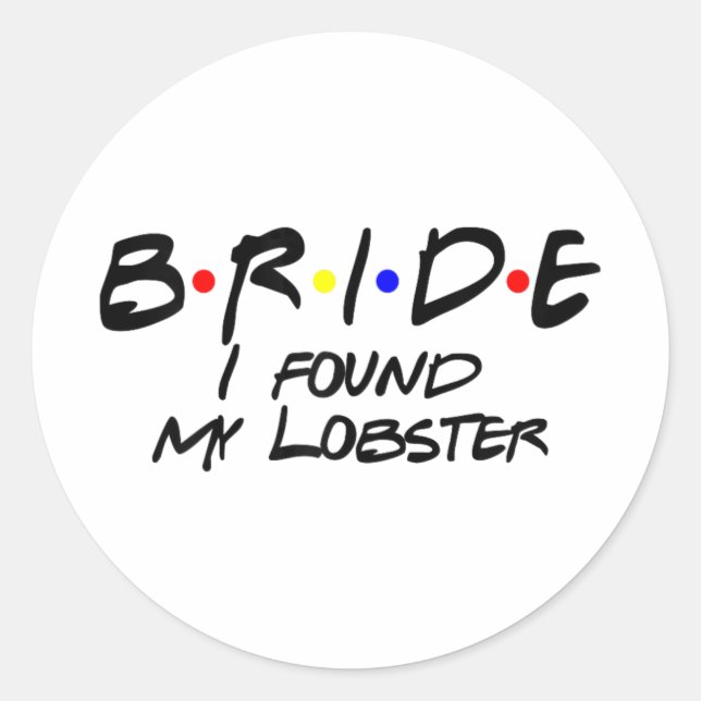 Sticker Rond Bride Mariage Bachelorette Party saison Éffrayante (Devant)