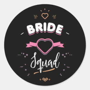 Sticker Rond Bride squad