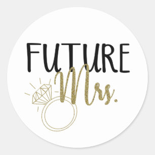 Sticker Rond Bride To Be, Future Mme, Douche nuptiale, décorati