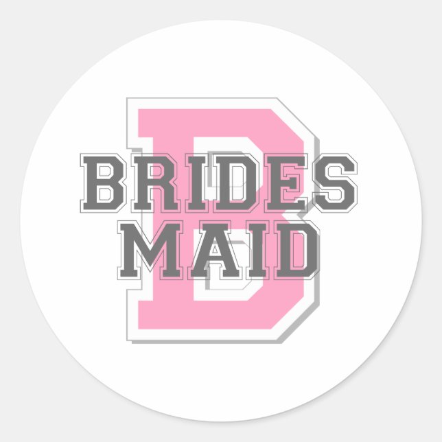 Sticker Rond Brides Maid Cheer (Devant)