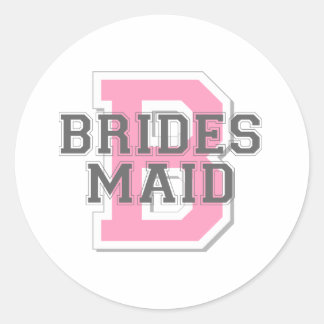 Sticker Rond Brides Maid Cheer