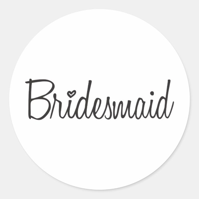 Sticker Rond Bridesmaid (Devant)