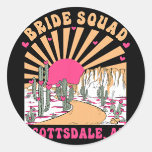 Sticker Rond Brigade Scottsdale Desert Disco Bachelorette P