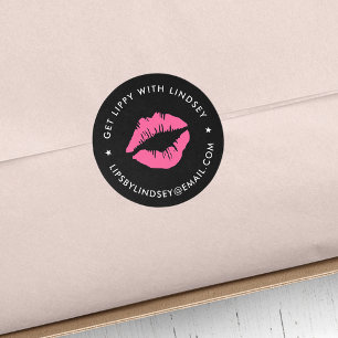 Sticker Rond Bright Kiss   Distributeur de produits Lip