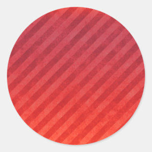 Sticker Rond Bright Red Stripes