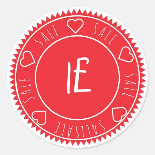 Sticker Rond Bright Red Vale Prix Classic Classic Round (Devant)