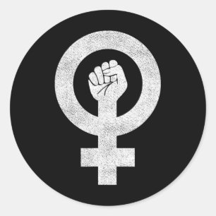 Sticker Rond Bright Résiste Au Premier Féministe - L'Égalité De