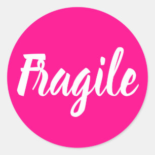 Sticker Rond Bright rose fragile entreprise moderne tendance
