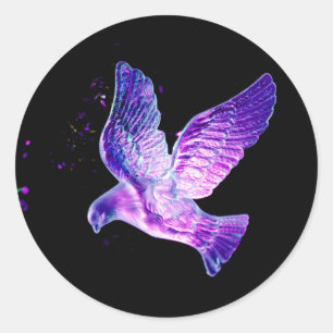 Sticker Rond Brillant Dove