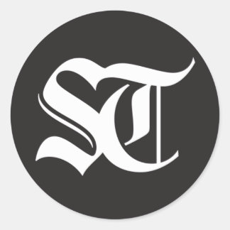 Sticker rond brillant Seattle Times