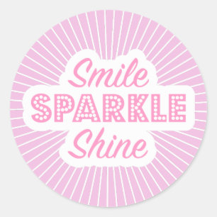 Sticker Rond Brillant sourire