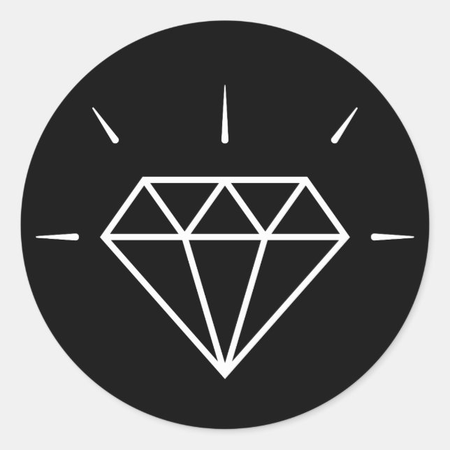 Sticker Rond Brille comme un diamant ! (Devant)