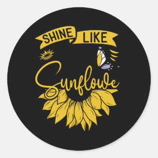 Sticker Rond briller comme un tournesol