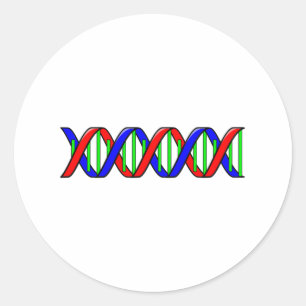 Sticker Rond Brin d'ADN de la Science