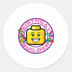Sticker Rond Brique de construction Briques de construction Fig