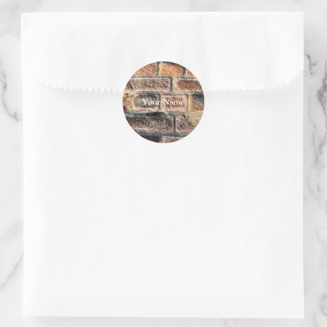 STICKER ROND BRIQUES (Sac)