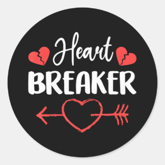 Sticker Rond Brise-coeur Brise-coeur Saint-Valentin