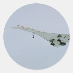 Sticker Rond British Airways Concorde en descente finale, Ottaw