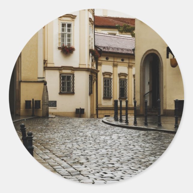 Sticker Rond Brno, République tchèque (Devant)