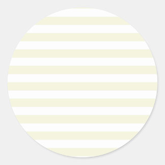 Sticker Rond Broad Stripes - Blanc et Beige