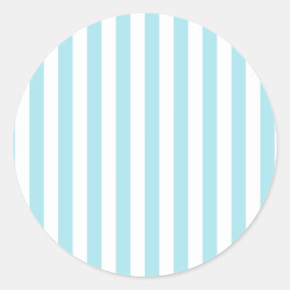 Sticker Rond Broad Stripes - Blanc et Blizzard Bleu