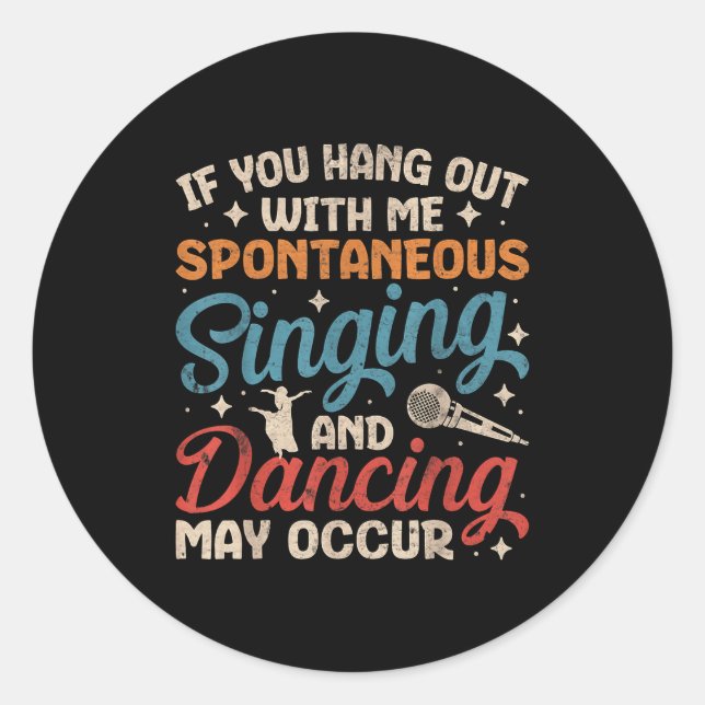 Sticker Rond Broadway Musical Theater Nerd Theatre Geek Drama L (Devant)