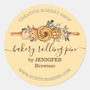 Sticker Rond Brochure à rouleaux Boulangerie Cookies Presse élé