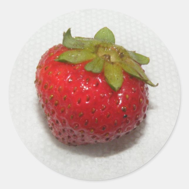 Sticker Rond Brochure fraise (Devant)