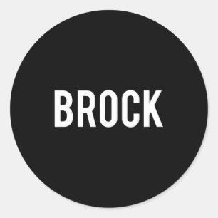 Sticker Rond Brock - T-shirt cadeau pour fan de nom drôle nouve