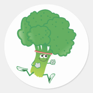Sticker Rond Brocoli tournant