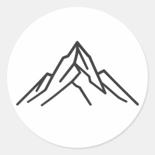 Sticker Rond Brodeur de ligne alpine minime