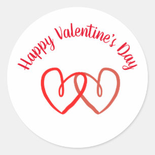 Sticker Rond Brodeur du jour de Saint-Valentin