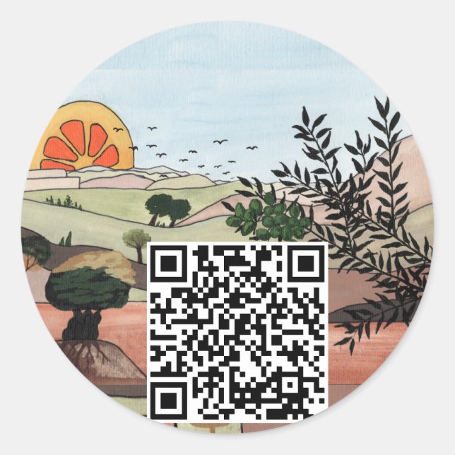 Sticker Rond Brodeurs de Gaza (Devant)