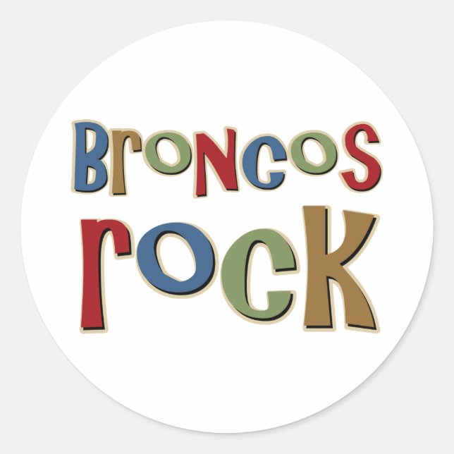 Sticker Rond Broncos Rock (Devant)