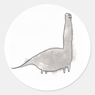 Sticker Rond Brontosaurus