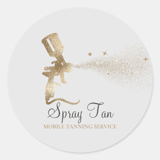 Sticker Rond Bronzage par pulvérisation Appareil de bronzage mo (Devant)