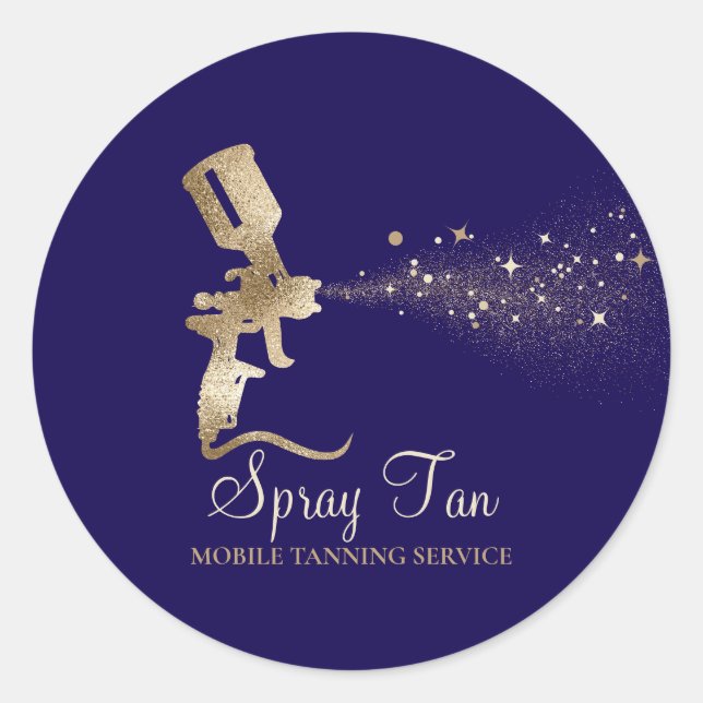 Sticker Rond Bronzage par pulvérisation mobile Brosse à air bro (Devant)