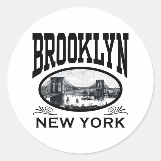 Sticker Rond Brooklyn (Devant)