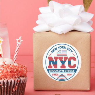 Sticker Rond Brooklyn et New York