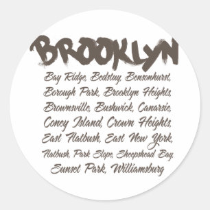 Sticker Rond Brooklyn Hoods