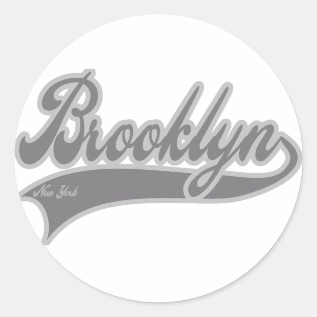 Sticker Rond Brooklyn New York (Devant)