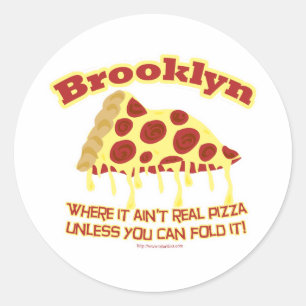 Sticker Rond Brooklyn Pizza