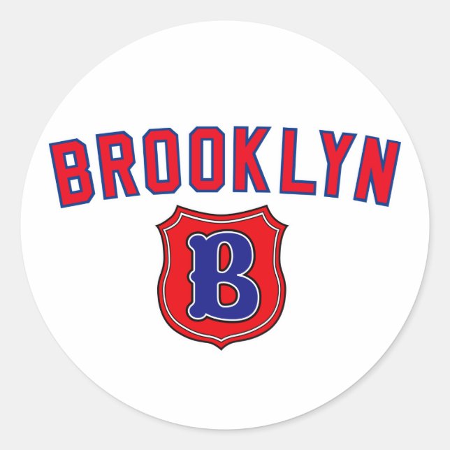 Sticker Rond Brooklyn Throwback (Devant)