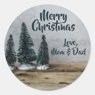 Sticker Rond Brosse à bouteille Arbres boucher boucher à la dér