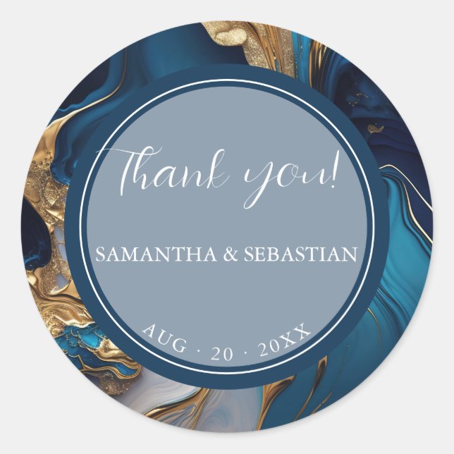 Sticker Rond Brosse Abstraite Brousse Or Charbon (Devant)